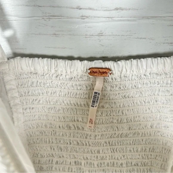 Free People Sweet Sammi Eyelet Cotton Cami Top White XL - Picture 10 of 11